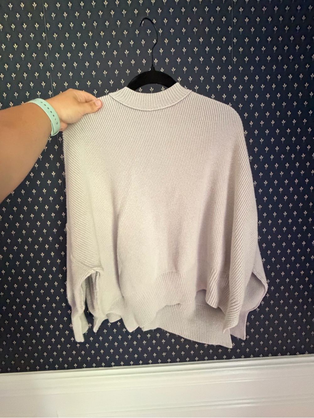 FP Movement by Free People Soft Lavender Ribbed Crew Sweater